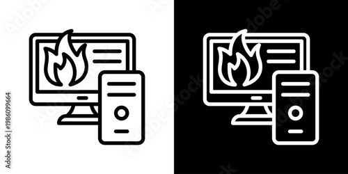 Data Loss Icon Set Multiple Style Collection