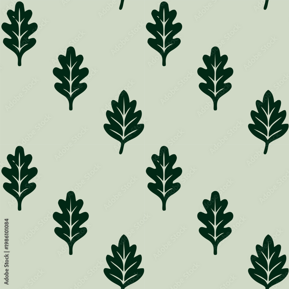 Fototapeta premium Leaf Pattern – Bold Green Botanical Design
