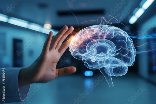 Exploring the connection between human hand interaction and brain technology visualization