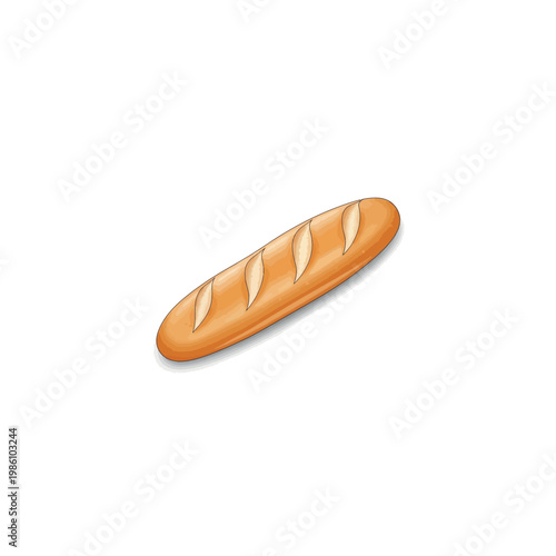 A crusty loaf of French bread.