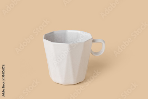 White ceramic empty mug on ...