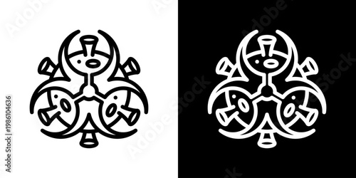 Biohazard Icon Set Multiple Style Collection