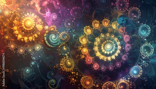 Cosmic fractal spirals