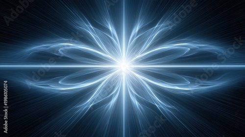 Luminous Light Beams Creating a Divine Scene with Radiance and Serenity in a Topaz Shade