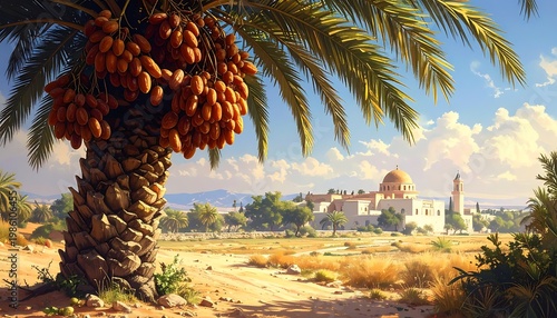 Desert oasis with dates