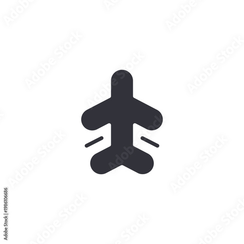 Airplane icon representing air travel, transportation, and global connectivity, suitable for airlines, airports, and travel booking platforms.