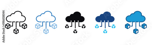 Big Data Icon Set Multiple Style Of