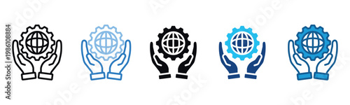IT Governance Icon Set Multiple Style Of