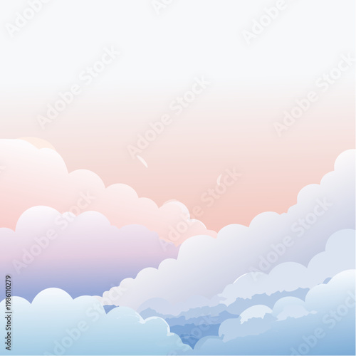 Ein weicher, wolkiger Hintergrund mit sanften Farbverläufen in luftigen Pastelltönen.