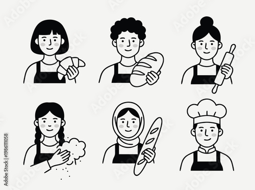 Bakers and Pastry Chefs Illustration.