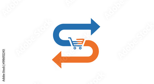 An icon depicting a shopping cart exchange.
