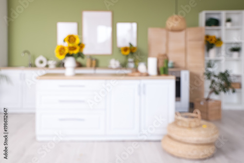Blurred view of stylish kit...