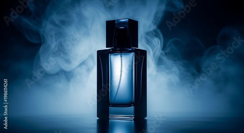 Dior sauvage elixir perfume bottle in dramatic lighting and smoke