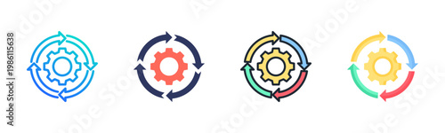 Processing Icon Set Multiple Style Collection