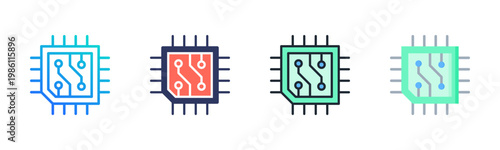 Hardware Icon Set Multiple Style Collection