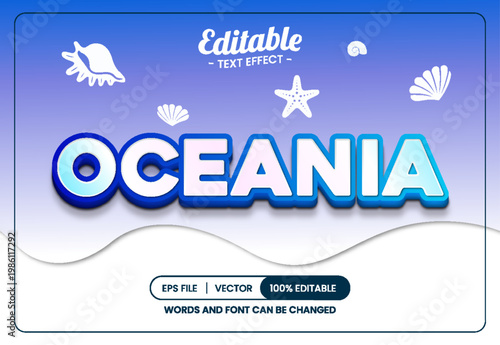 Tropical Summer Ocean Editable Text Effect