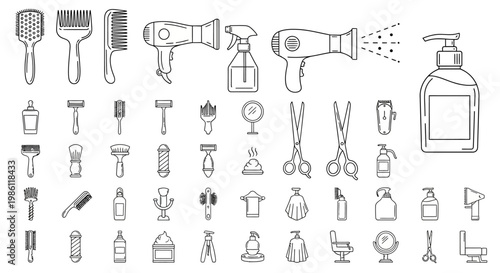 Collection of various beauty care tools.
