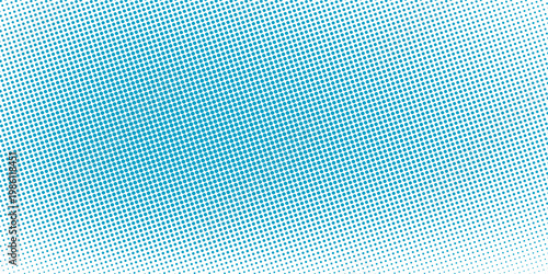 Minimalist composition featuring cyan dots with smooth gradient density on a white backdrop.