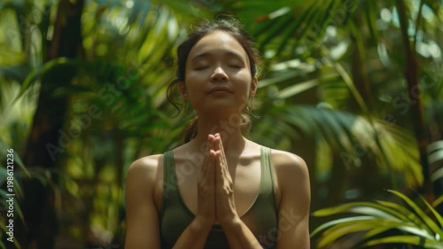 Meditation practice, focus on calmness and inner peace