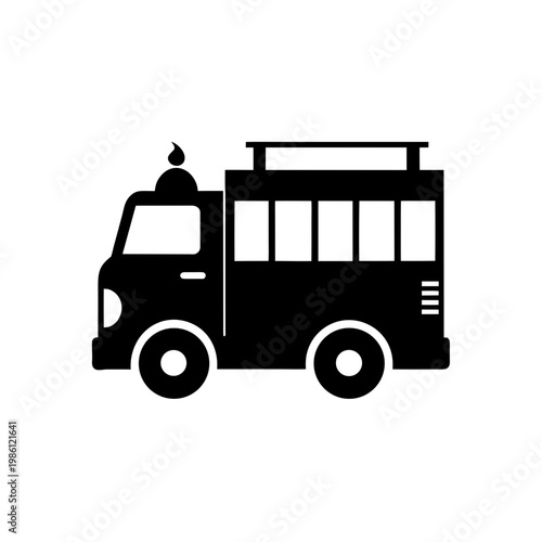 Black and white armored police prisoner transport van