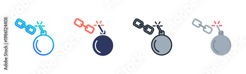 Disruption Icon Set Multiple Style Collection