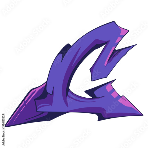 C Graffiti Letter Illustration 