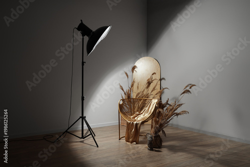 Interior of illuminated pho...