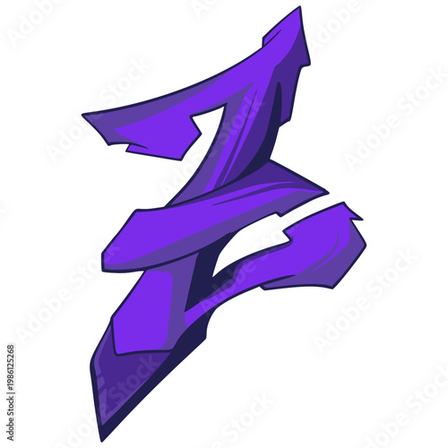 Z Graffiti Letter Illustration 