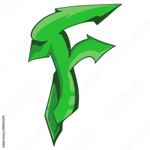 F Graffiti Letter Illustration 