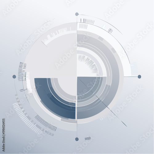 Eine abstrakte Komposition aus geometrischen Formen in neutralen Farbtönen