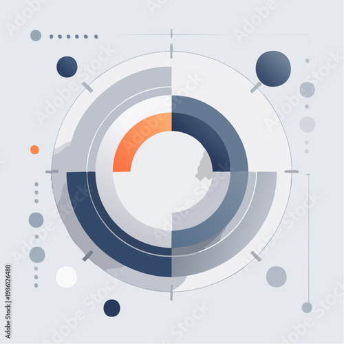 Eine abstrakte Komposition aus geometrischen Formen in neutralen Farbtönen