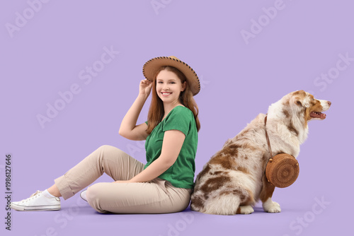 Young woman and cute Austra...