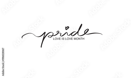 Pride love is love month text font calligraphy hand written lettering script black color object icon pride love is love month june rainbow diversity community gay lesbian sex human right support pride