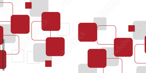 White background with abstract red grey square decoration. Vector illustration for modern presentation background, brochure design. eps10, web