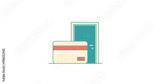 Secure financial transaction for purchasing goods delivered to your residence facilitated by convenient electronic payment method and door access