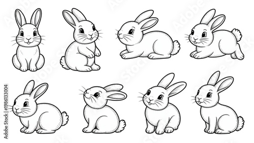 Whimsical collection of cartoon animals engaging in playful activities Vector