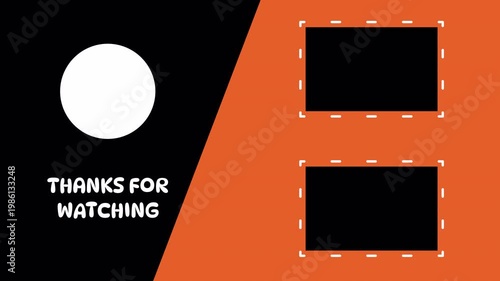 End Screen Youtube Video Template. Thanks For Watching. 4K Animation