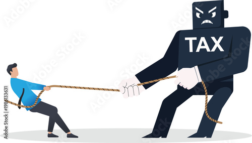 Man vs Tax Giant Tug of War