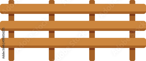 Rustic wooden fence protecting a rural farm landscape or garden space