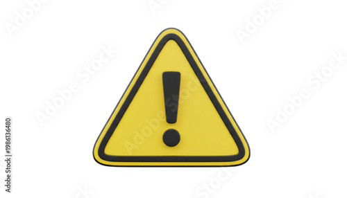 Free Download Yellow warning triangle sign with exclamation mark, isolated on white - GFXLoad