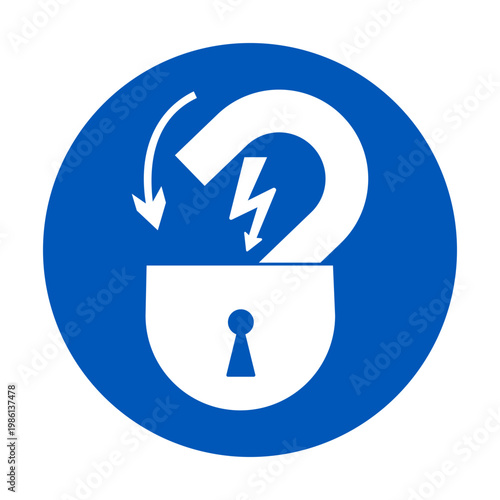 Lock out electrical power before servicing safety label sign.