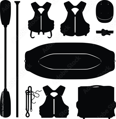 Life jacket and safety equipment for water sports and activities