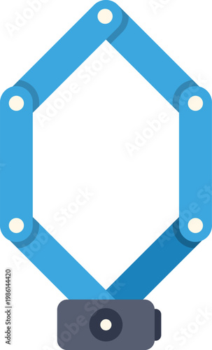 Folding bicycle lock for bike security and theft prevention