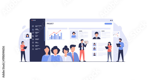 Project Dashboard with Team Collaboration and Data Charts