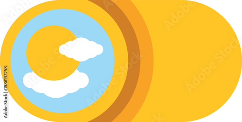 Toggle switch representing daylight sun and moon night modes