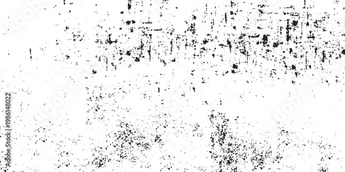 White Background Grunge Texture, Heavy Scratches and Dark Smudge Pattern, Distressed Rough Surface for Creative Design.