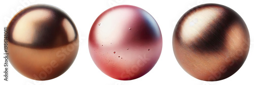 Metallic red various balls for a decoration
