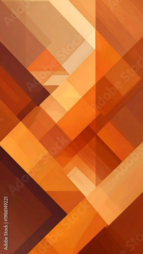 Abstract geometric pattern with overlapping orange and brown squares and rectangles abstract geometric overlapping rectangles background contemporary colorful diagonal composition creative