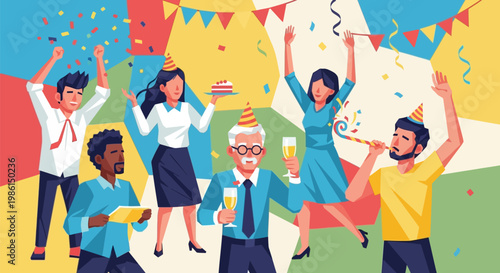 People Celebrating Happy Birthday.