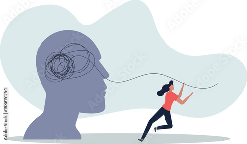 Woman character solve mental problems, learn self accepting and how to find herself.person's life situation and his activities.